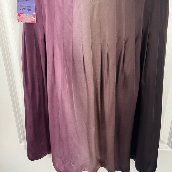 Pleated Kay Unger Silk Ombré Skirt - Picture 3 of 4